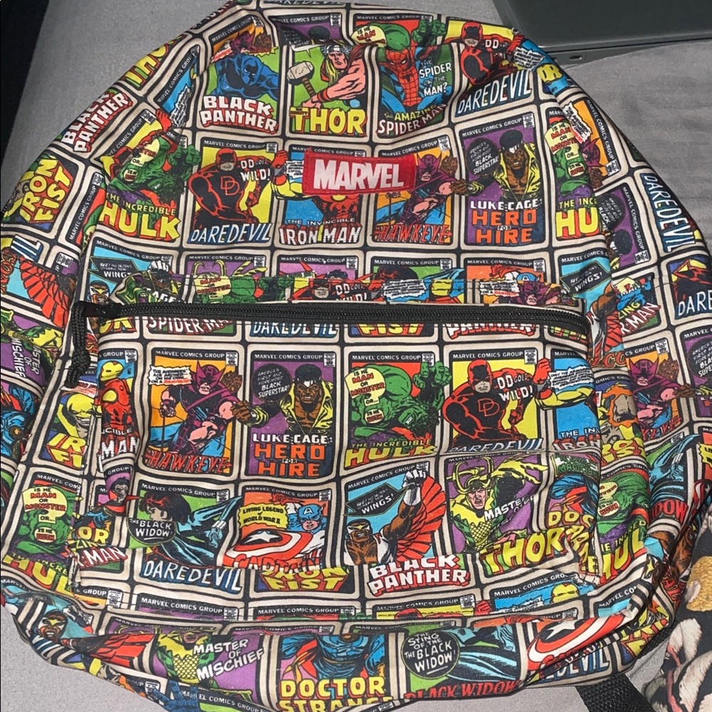 Marvel Multicolor Comic Strip Backpack - image 1